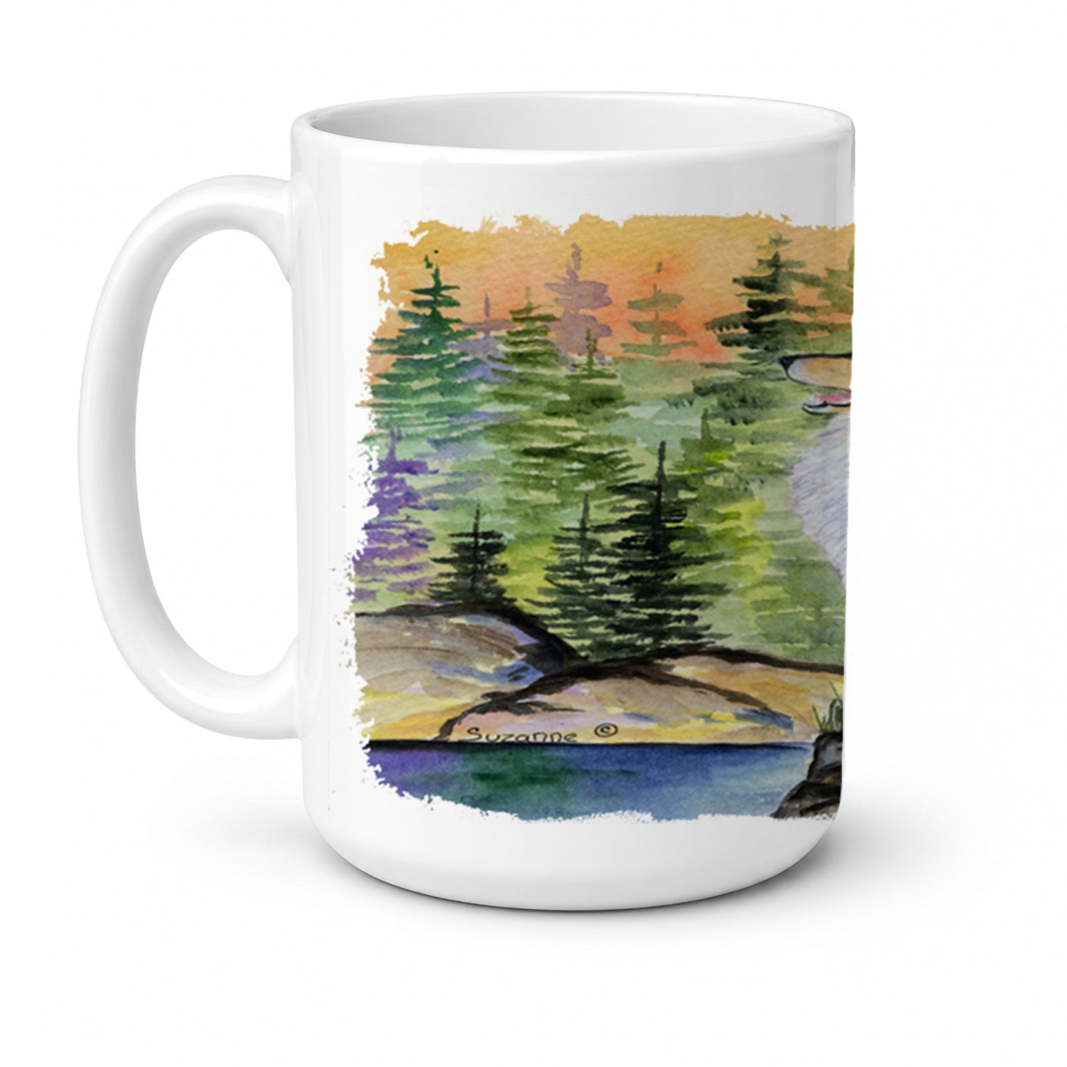 Collie Ceramic Coffee Mug 15 oz Decorative Large C Handle Mug Cup for Tea, Cocoa Hot Chocolate