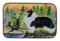 Collie Dish Drying Mat Absorbent Dish Drying Mat Pad for Kitchen Counter Dish Drainer Mat for Countertop, 14 x 21", Multicolor