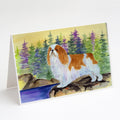 English Toy Spaniel Greeting Cards Pack of 8 Blank Cards with Envelopes Whimsical A7 Size 5x7