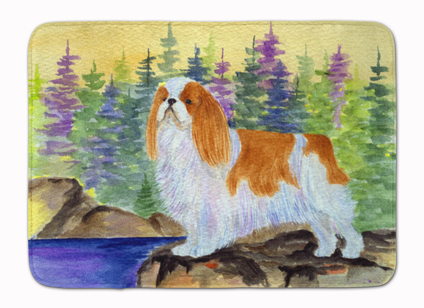English Toy Spaniel Memory Foam Kitchen Mat Machine Washable Anti-Fatigue Cushion Comfort Bath or Kitchen Rug