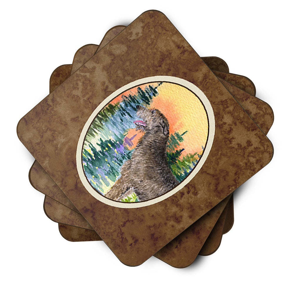 Irish Wolfhound Foam Coasters Set of 4 Cup Coasters for Indoor Outdoor, Tabletop Protection, Anti Slip, Mouse pad Material