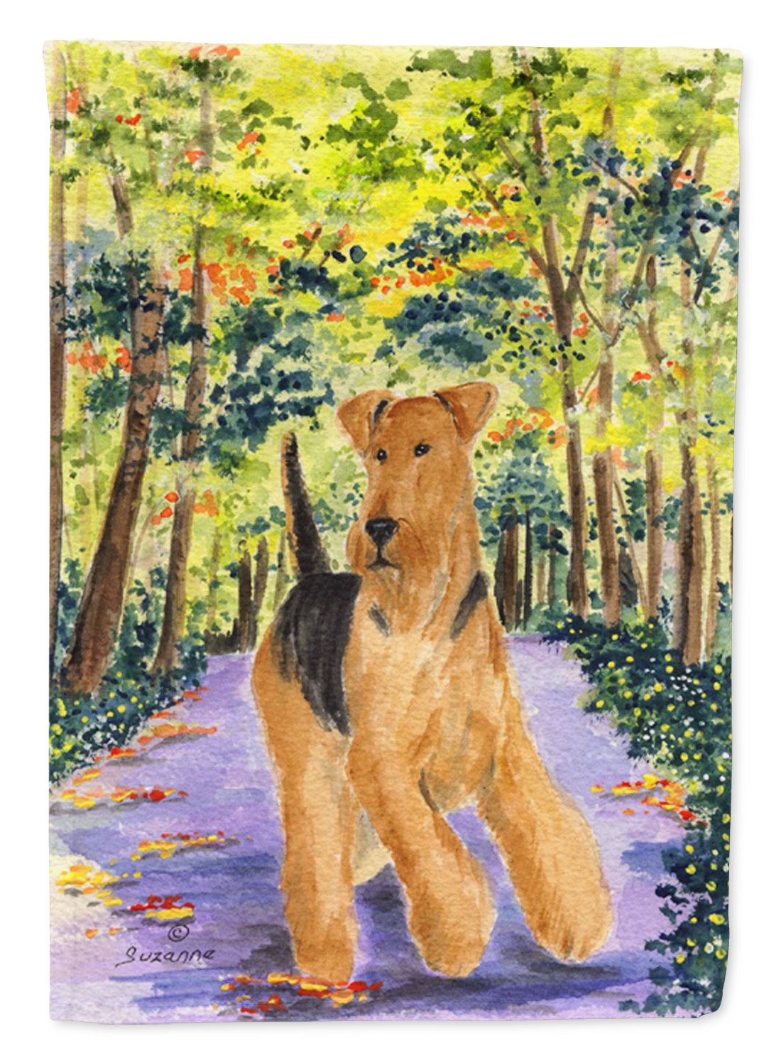 Airedale Garden Flag Mailbox Decorative Yard Banner Outside Patio Artwork for Flower Beds, Garden Size, Multicolor