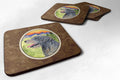 Irish Wolfhound Foam Coasters Set of 4 Cup Coasters for Indoor Outdoor, Tabletop Protection, Anti Slip, Mouse pad Material