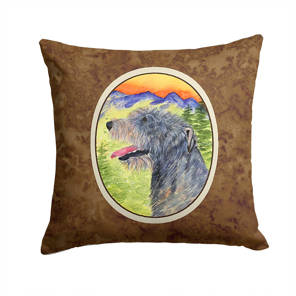 Irish Wolfhound Decorative Throw Pillow 14x14 Indoor Outdoor Accent Cushion, Fabric Cover with Insert for Sofa, Bed, Porch & Living Room