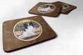 Papillon Foam Coasters Set of 4 Cup Coasters for Indoor Outdoor, Tabletop Protection, Anti Slip, Mouse pad Material