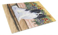 Papillon Cutting Board Tempered Glass Kitchen Cutting Surface, Heat Resistant Chopping, Non-Slip Feet, Food Prep & Serving