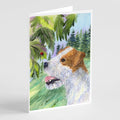 Jack Russell Terrier Greeting Cards Pack of 8 Blank Cards with Envelopes Whimsical A7 Size 5x7