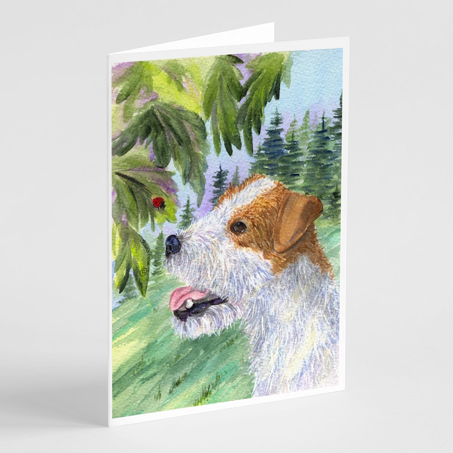 Jack Russell Terrier Greeting Cards Pack of 8 Blank Cards with Envelopes Whimsical A7 Size 5x7