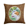 Jack Russell Terrier Decorative Throw Pillow 14x14 Indoor Outdoor Accent Cushion, Fabric Cover with Insert for Sofa, Bed, Porch & Living Room