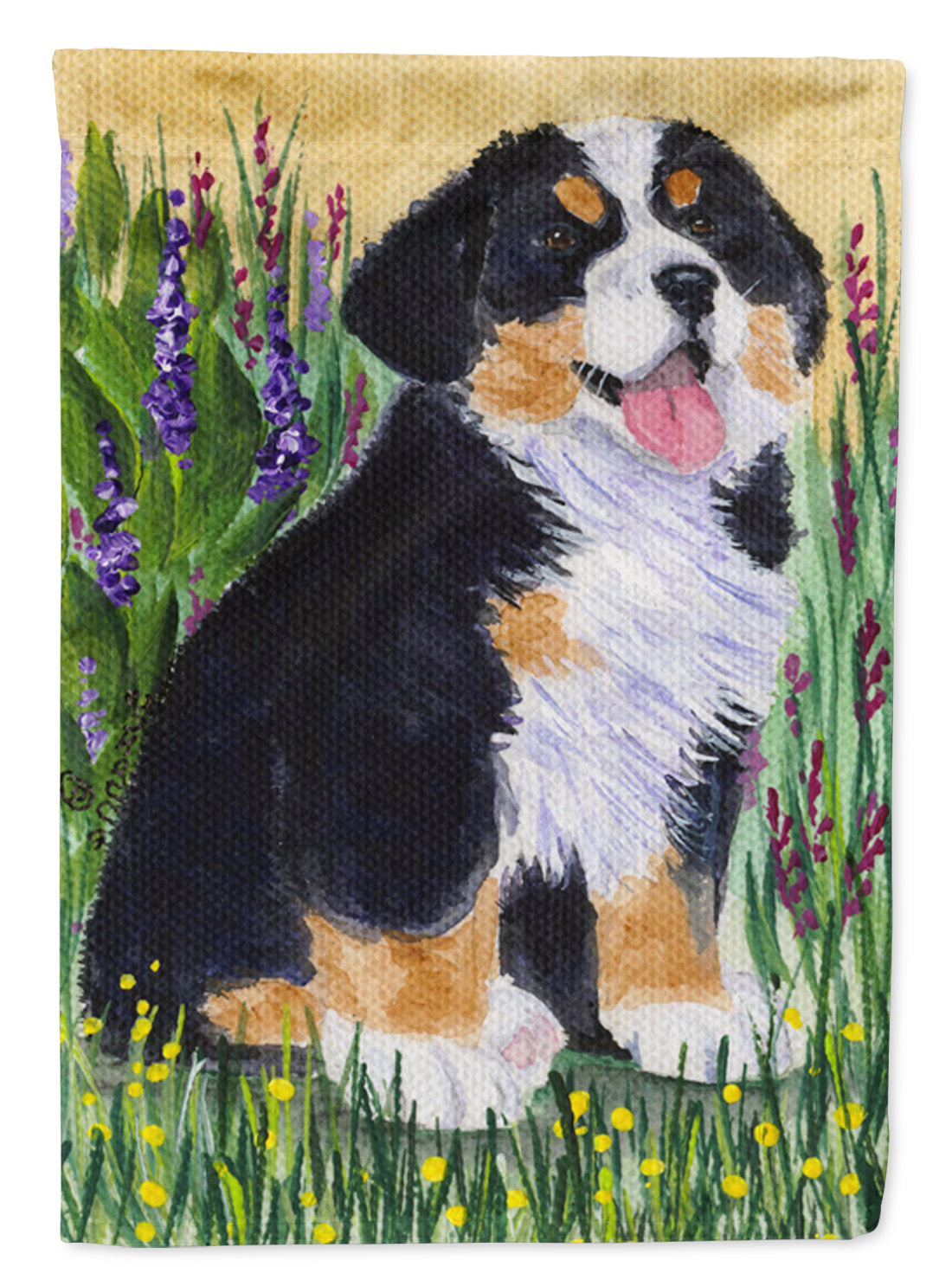 Bernese Mountain Dog House Flag 28x40 Porch Sleeve Pole Decorative Outside Yard Banner Artwork Wall Hanging, Polyester