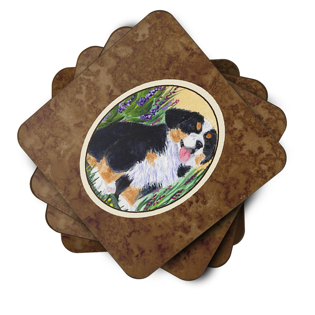Bernese Mountain Dog Foam Coasters Set of 4 Cup Coasters for Indoor Outdoor, Tabletop Protection, Anti Slip, Mouse pad Material