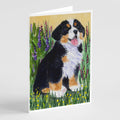 Bernese Mountain Dog Greeting Cards Pack of 8 Blank Cards with Envelopes Whimsical A7 Size 5x7