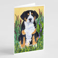 Greater Swiss Mountain Dog Greeting Cards Pack of 8 Blank Cards with Envelopes Whimsical A7 Size 5x7