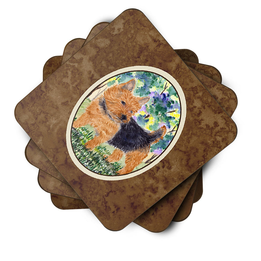 Norwich Terrier Foam Coasters Set of 4 Cup Coasters for Indoor Outdoor, Tabletop Protection, Anti Slip, Mouse pad Material