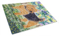 Norwich Terrier Cutting Board Tempered Glass Kitchen Cutting Surface, Heat Resistant Chopping, Non-Slip Feet, Food Prep & Serving