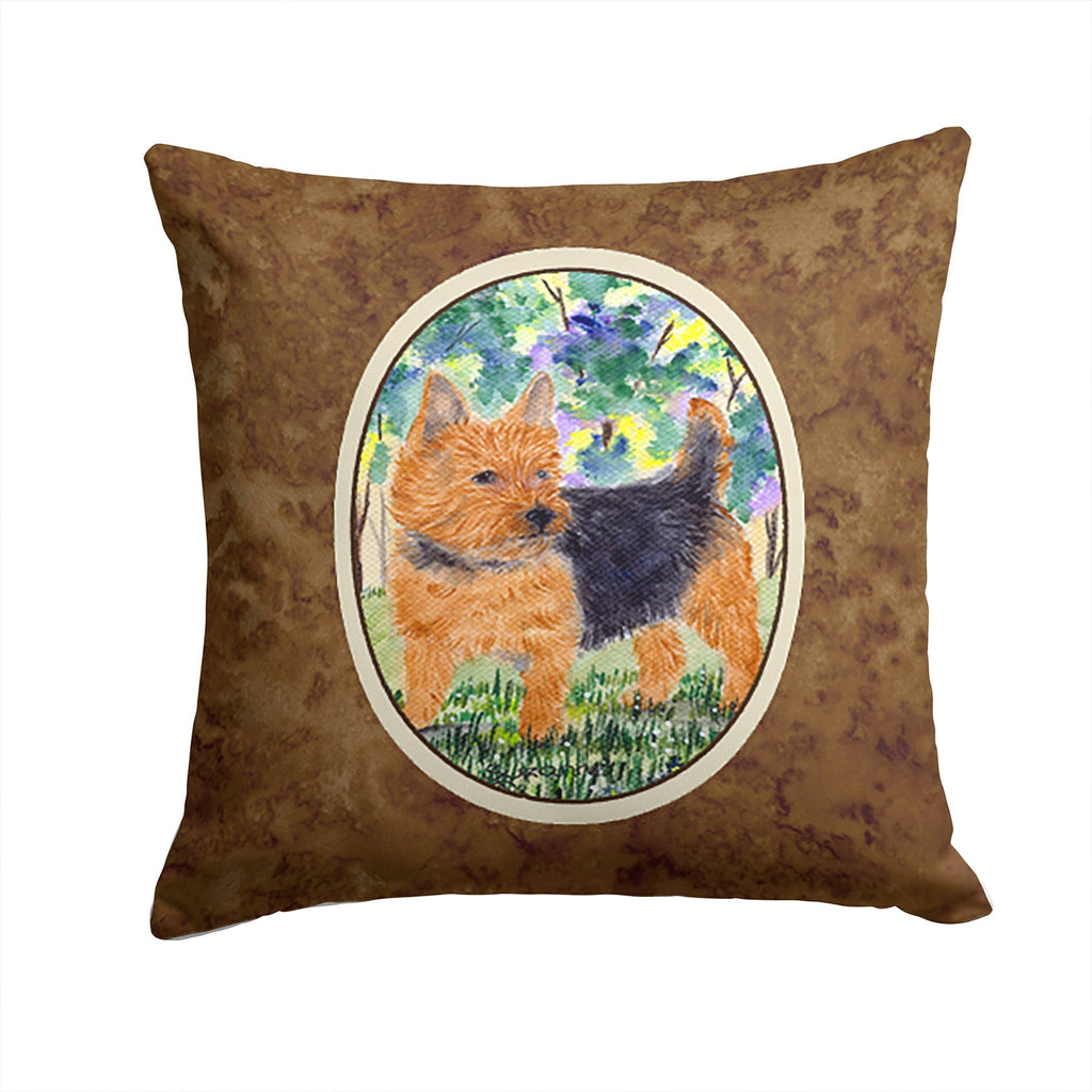 Norwich Terrier Decorative Throw Pillow 14x14 Indoor Outdoor Accent Cushion, Fabric Cover with Insert for Sofa, Bed, Porch & Living Room
