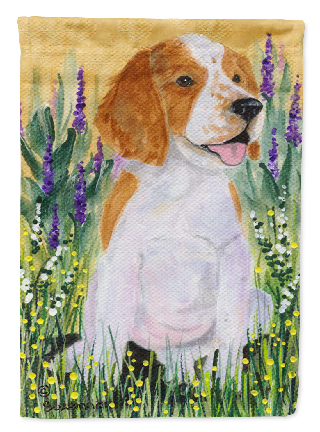 Welsh Springer Spaniel House Flag 28x40 Porch Sleeve Pole Decorative Outside Yard Banner Artwork Wall Hanging, Polyester