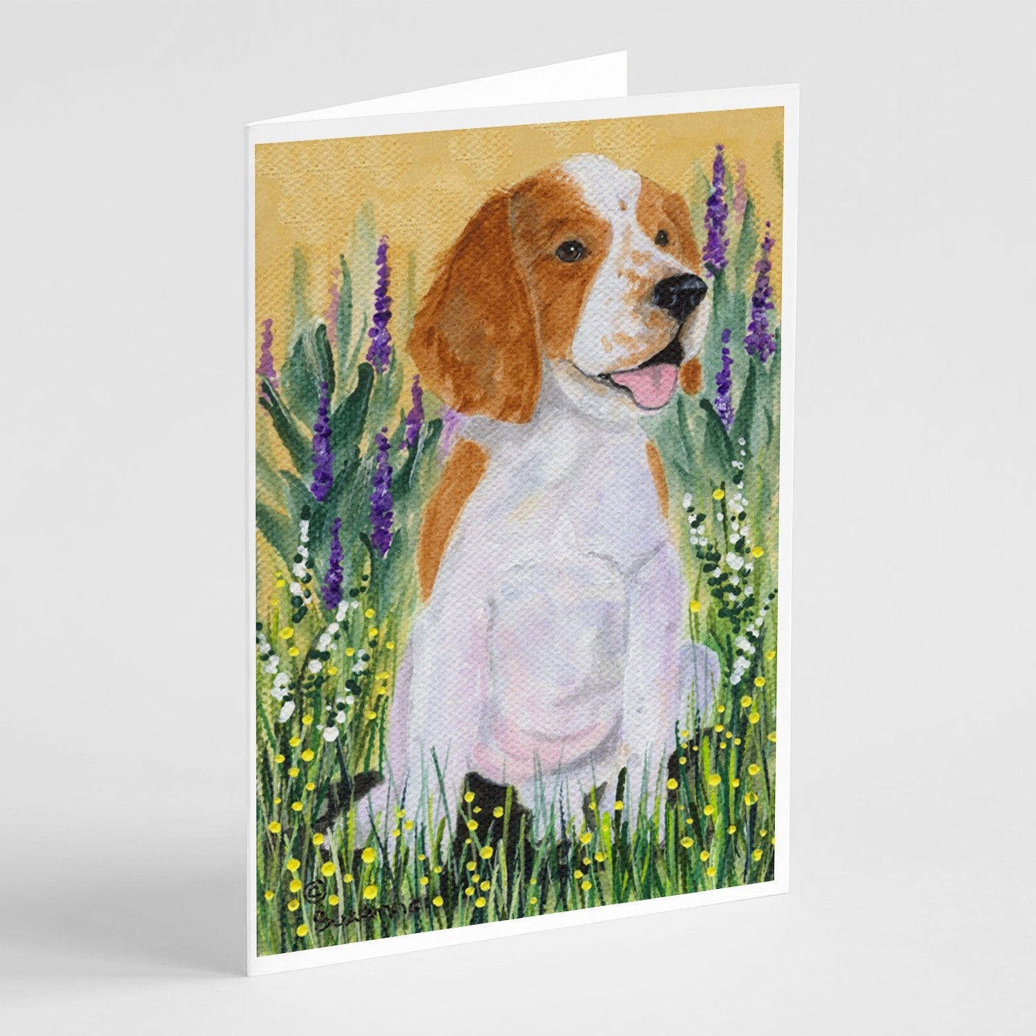 Welsh Springer Spaniel Greeting Cards Pack of 8 Blank Cards with Envelopes Whimsical A7 Size 5x7