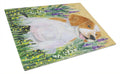 Welsh Springer Spaniel Cutting Board Tempered Glass Kitchen Cutting Surface, Heat Resistant Chopping, Non-Slip Feet, Food Prep & Serving