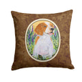 Welsh Springer Spaniel Decorative Throw Pillow 14x14 Indoor Outdoor Accent Cushion, Fabric Cover with Insert for Sofa, Bed, Porch & Living Room