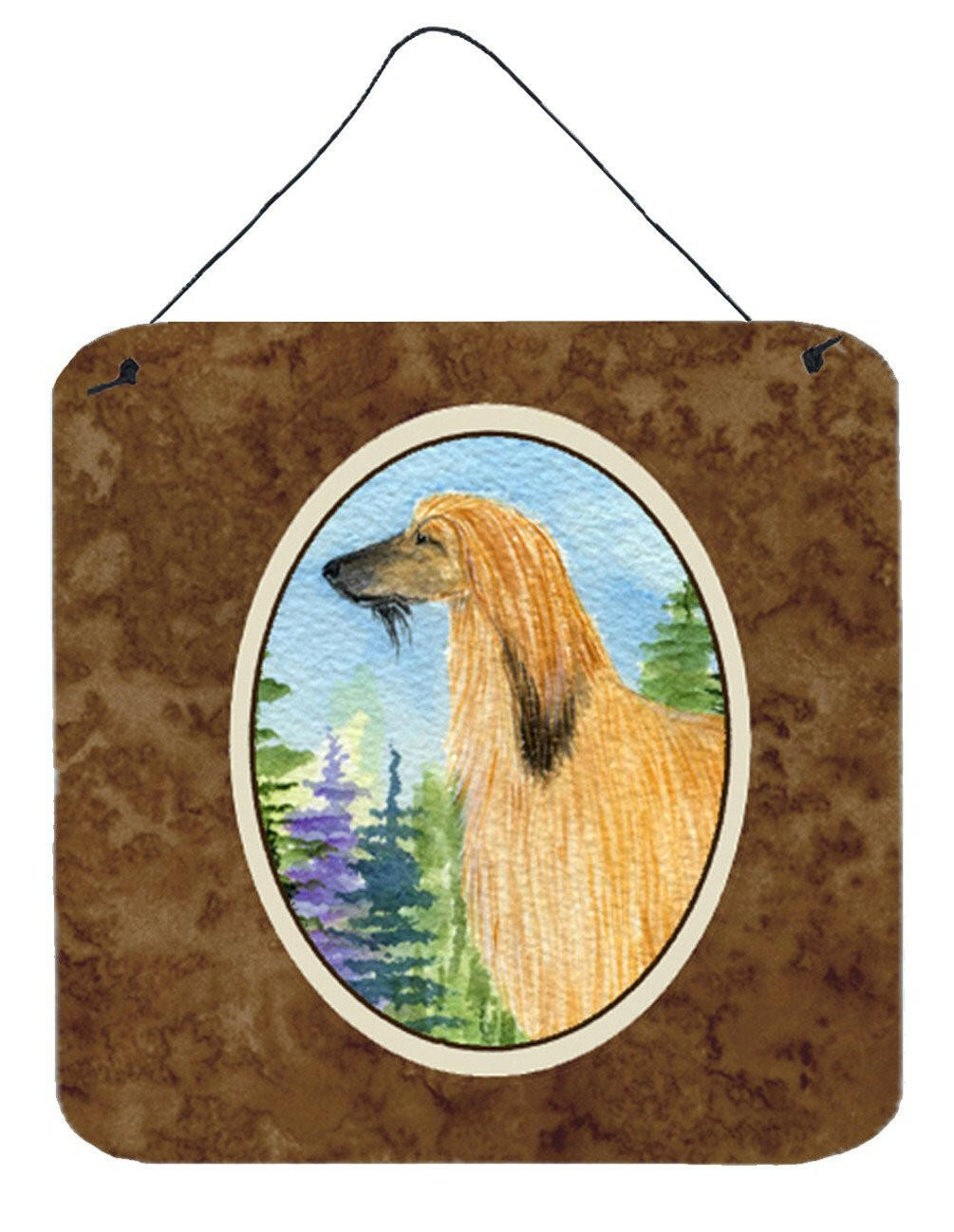 Afghan Hound Wall or Door Hanging Prints Aluminum Metal Sign Kitchen Wall Bar Bathroom Plaque Home Decor, 6x6, Multicolor