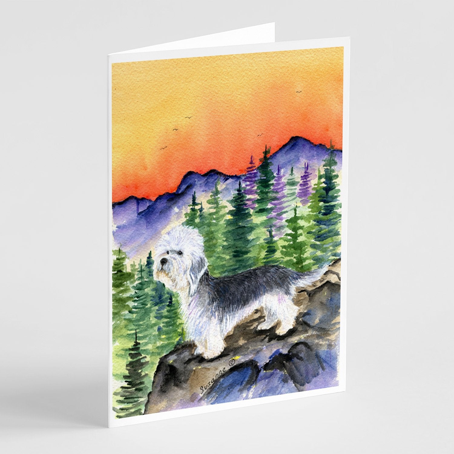 Dandie Dinmont Terrier Greeting Cards Pack of 8 Blank Cards with Envelopes Whimsical A7 Size 5x7