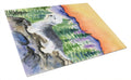 Dandie Dinmont Terrier Cutting Board Tempered Glass Kitchen Cutting Surface, Heat Resistant Chopping, Non-Slip Feet, Food Prep & Serving