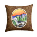 Dandie Dinmont Terrier Decorative Throw Pillow 14x14 Indoor Outdoor Accent Cushion, Fabric Cover with Insert for Sofa, Bed, Porch & Living Room