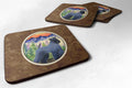 Kerry Blue Terrier Foam Coasters Set of 4 Cup Coasters for Indoor Outdoor, Tabletop Protection, Anti Slip, Mouse pad Material