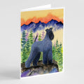 Kerry Blue Terrier Greeting Cards Pack of 8 Blank Cards with Envelopes Whimsical A7 Size 5x7