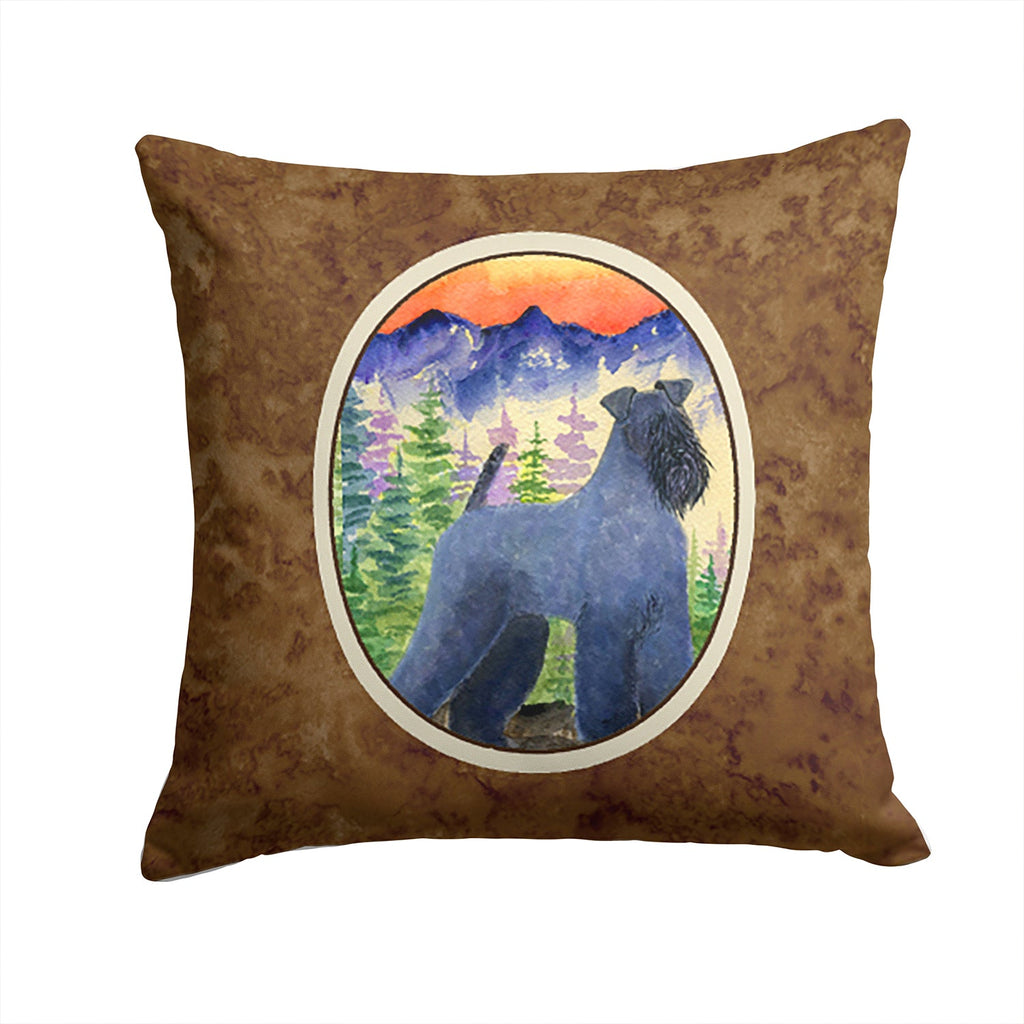 Kerry Blue Terrier Decorative Throw Pillow 14x14 Indoor Outdoor Accent Cushion, Fabric Cover with Insert for Sofa, Bed, Porch & Living Room