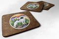Rat Terrier Foam Coasters Set of 4 Cup Coasters for Indoor Outdoor, Tabletop Protection, Anti Slip, Mouse pad Material