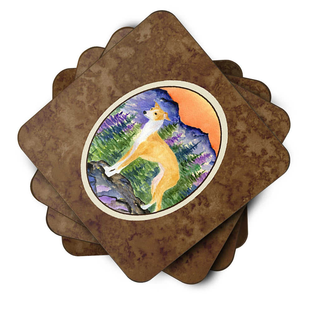 Italian Greyhound Foam Coasters Set of 4 Cup Coasters for Indoor Outdoor, Tabletop Protection, Anti Slip, Mouse pad Material