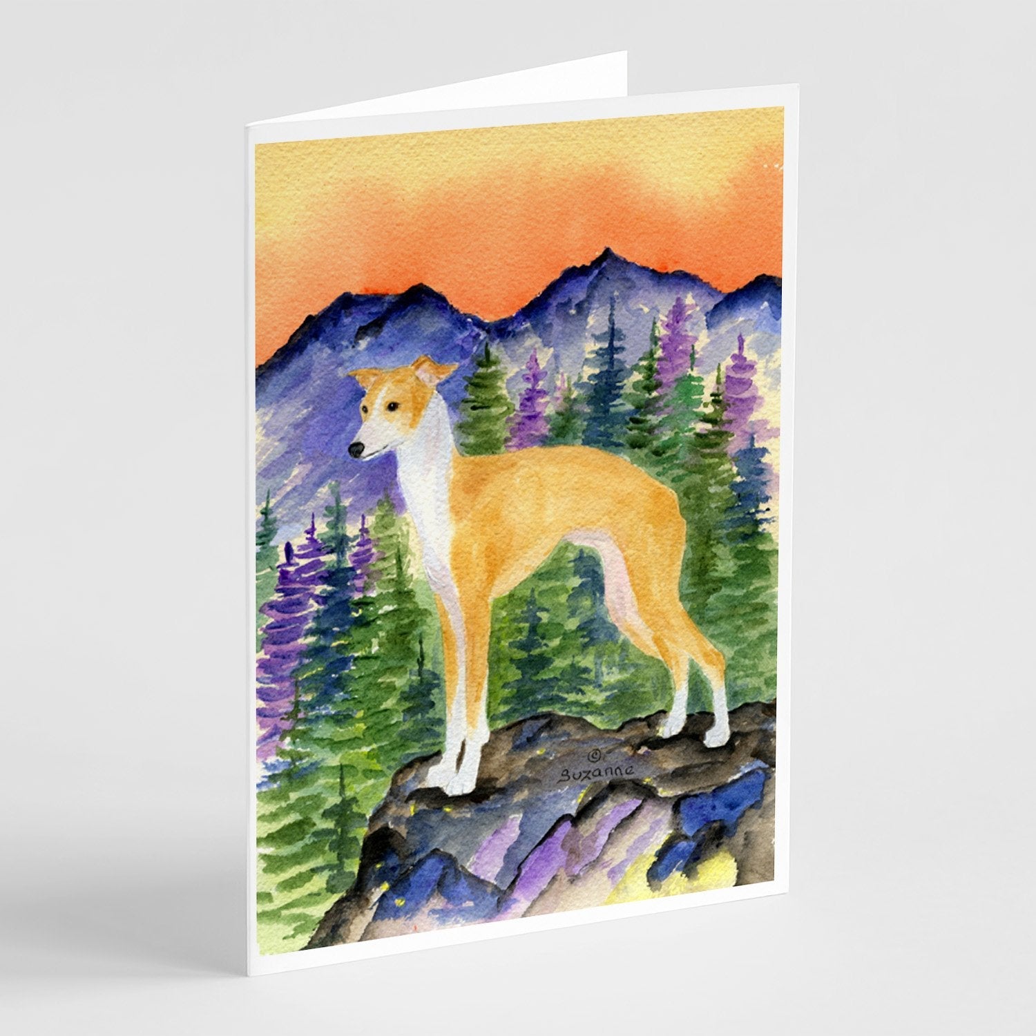 Italian Greyhound Greeting Cards Pack of 8 Blank Cards with Envelopes Whimsical A7 Size 5x7