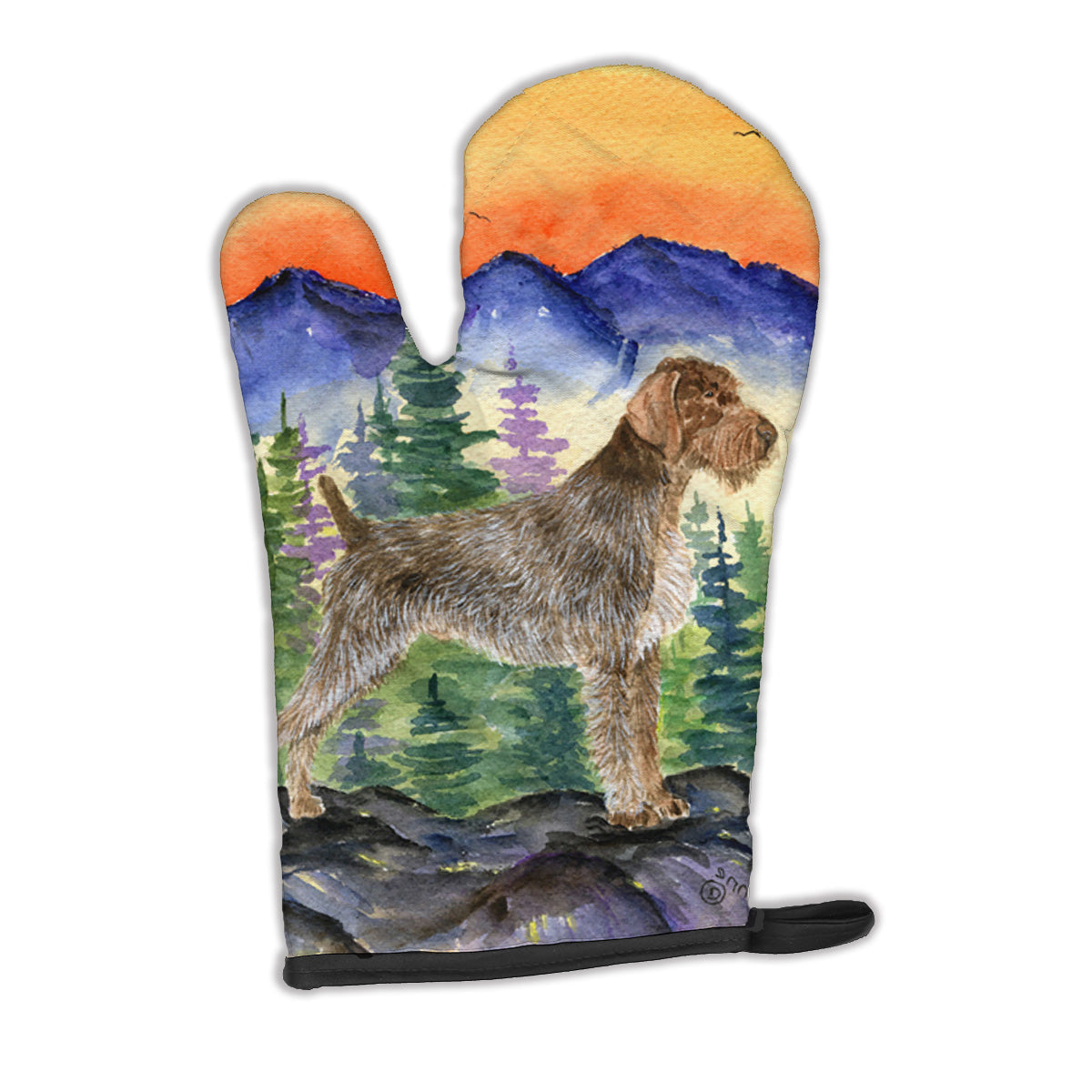 German Wirehaired Pointer Oven Mitt Heat Resistant Thick Oven Mitt for Hot Pans and Oven, Kitchen Mitt Protect Hands, Cooking Baking Glove