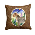 German Wirehaired Pointer Decorative Throw Pillow 14x14 Indoor Outdoor Accent Cushion, Fabric Cover with Insert for Sofa, Bed, Porch & Living Room