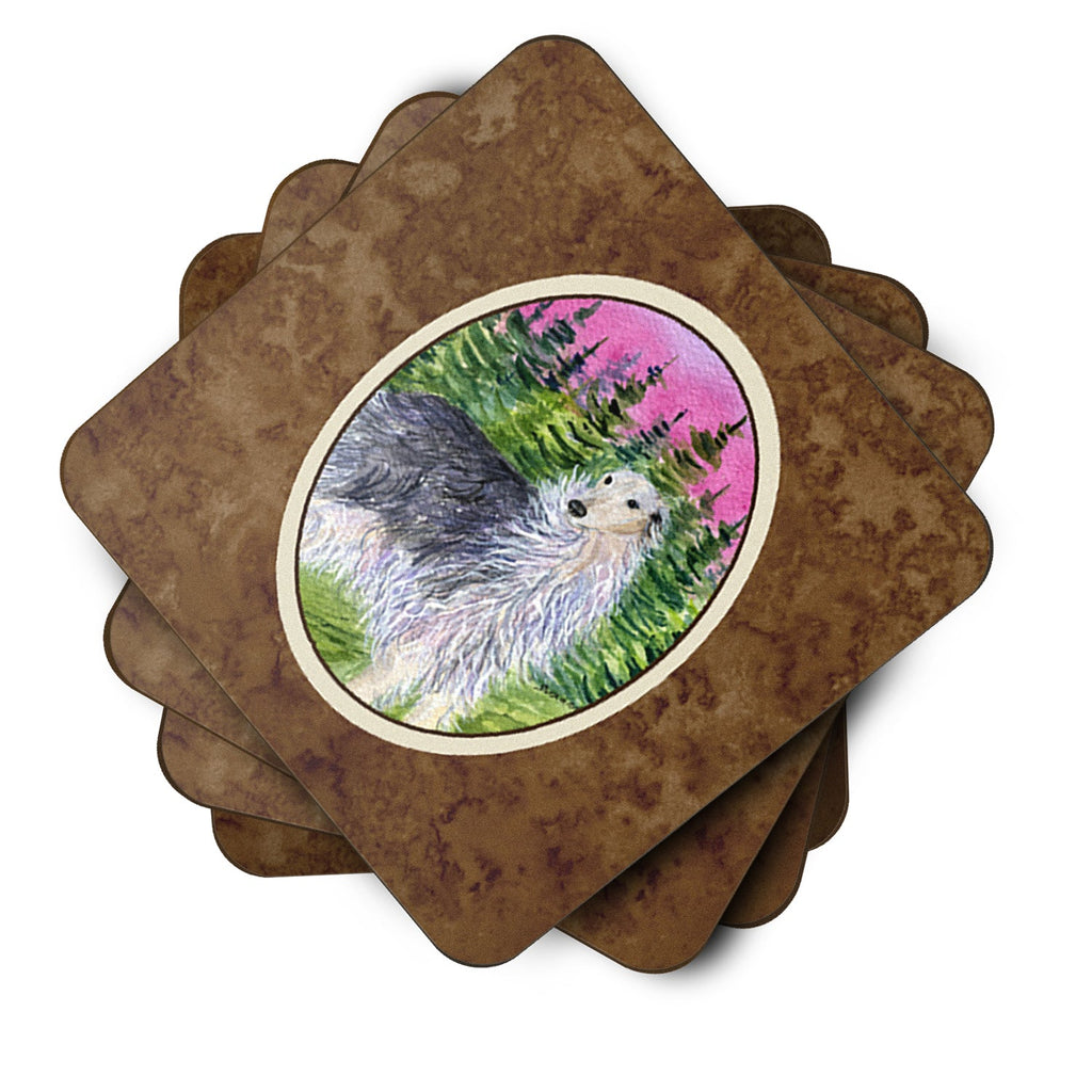 Borzoi Foam Coasters Set of 4 Cup Coasters for Indoor Outdoor, Tabletop Protection, Anti Slip, Mouse pad Material