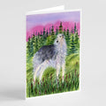 Borzoi Greeting Cards Pack of 8 Blank Cards with Envelopes Whimsical A7 Size 5x7