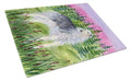 Borzoi Cutting Board Tempered Glass Kitchen Cutting Surface, Heat Resistant Chopping, Non-Slip Feet, Food Prep & Serving