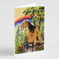 Lakeland Terrier Greeting Cards Pack of 8 Blank Cards with Envelopes Whimsical A7 Size 5x7