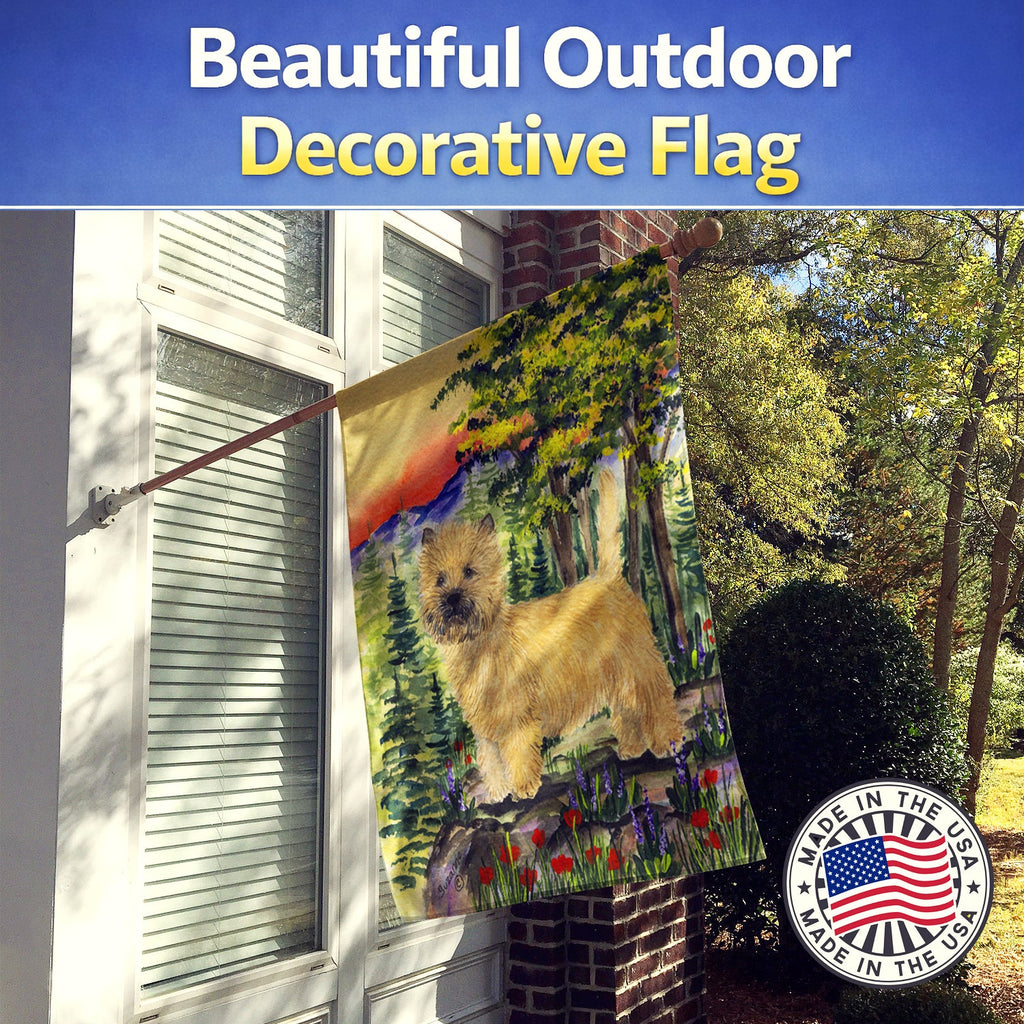 Cairn Terrier House Flag 28x40 Porch Sleeve Pole Decorative Outside Yard Banner Artwork Wall Hanging, Polyester