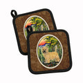 Cairn Terrier Pot Holder Set of 2 Heat Resistant Quilted Hot Pads 7.5 x 7.5 Inch, Insulated Kitchen Trivets for Cooking & Baking