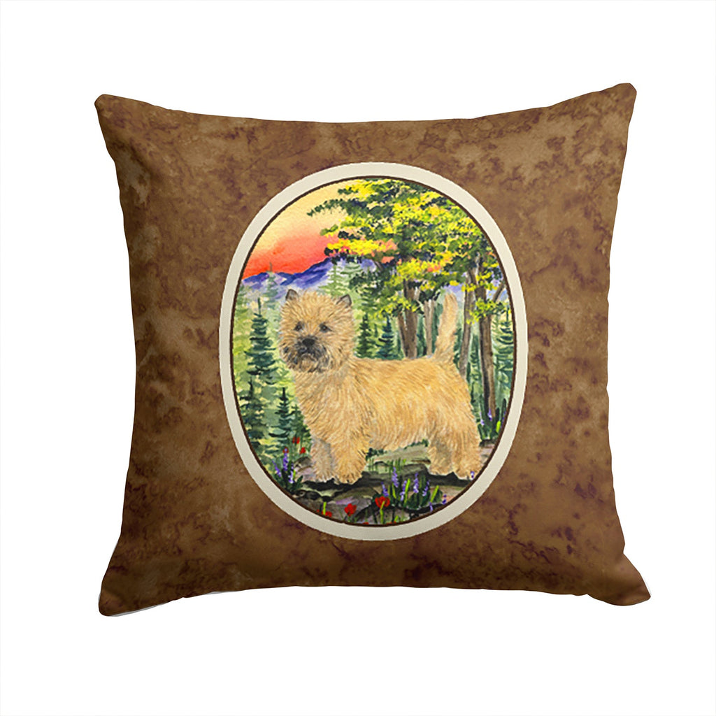 Cairn Terrier Decorative Throw Pillow 14x14 Indoor Outdoor Accent Cushion, Fabric Cover with Insert for Sofa, Bed, Porch & Living Room