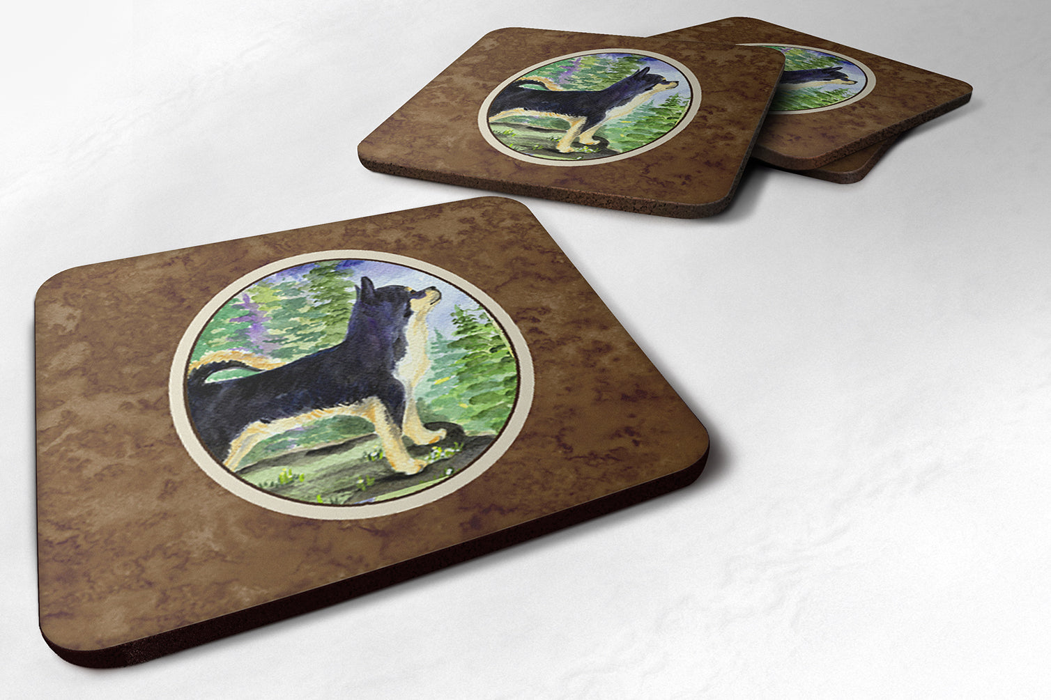 Chihuahua Foam Coasters Set of 4 Cup Coasters for Indoor Outdoor, Tabletop Protection, Anti Slip, Mouse pad Material