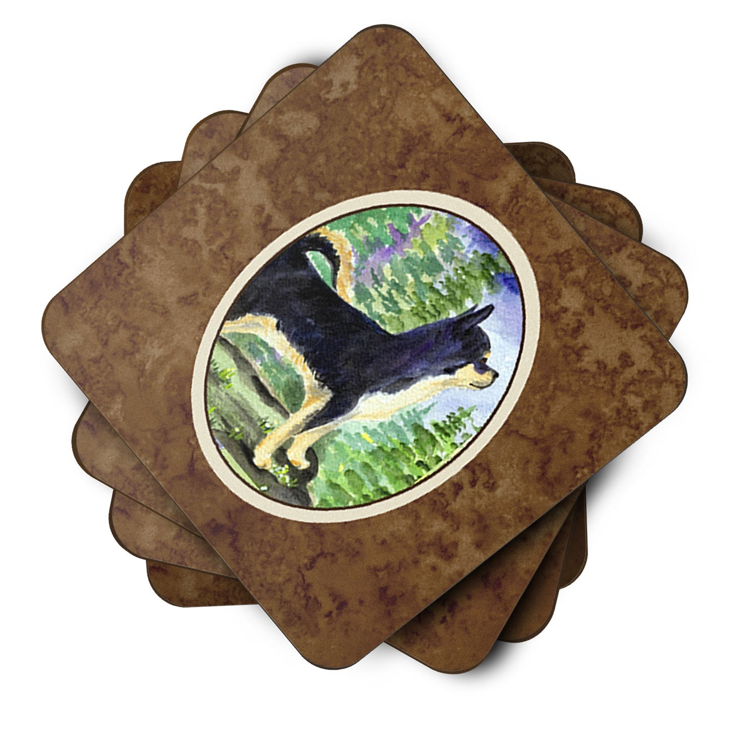 Chihuahua Foam Coasters Set of 4 Cup Coasters for Indoor Outdoor, Tabletop Protection, Anti Slip, Mouse pad Material