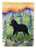 Schipperke House Flag 28x40 Porch Sleeve Pole Decorative Outside Yard Banner Artwork Wall Hanging, Polyester