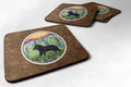 Schipperke Foam Coasters Set of 4 Cup Coasters for Indoor Outdoor, Tabletop Protection, Anti Slip, Mouse pad Material