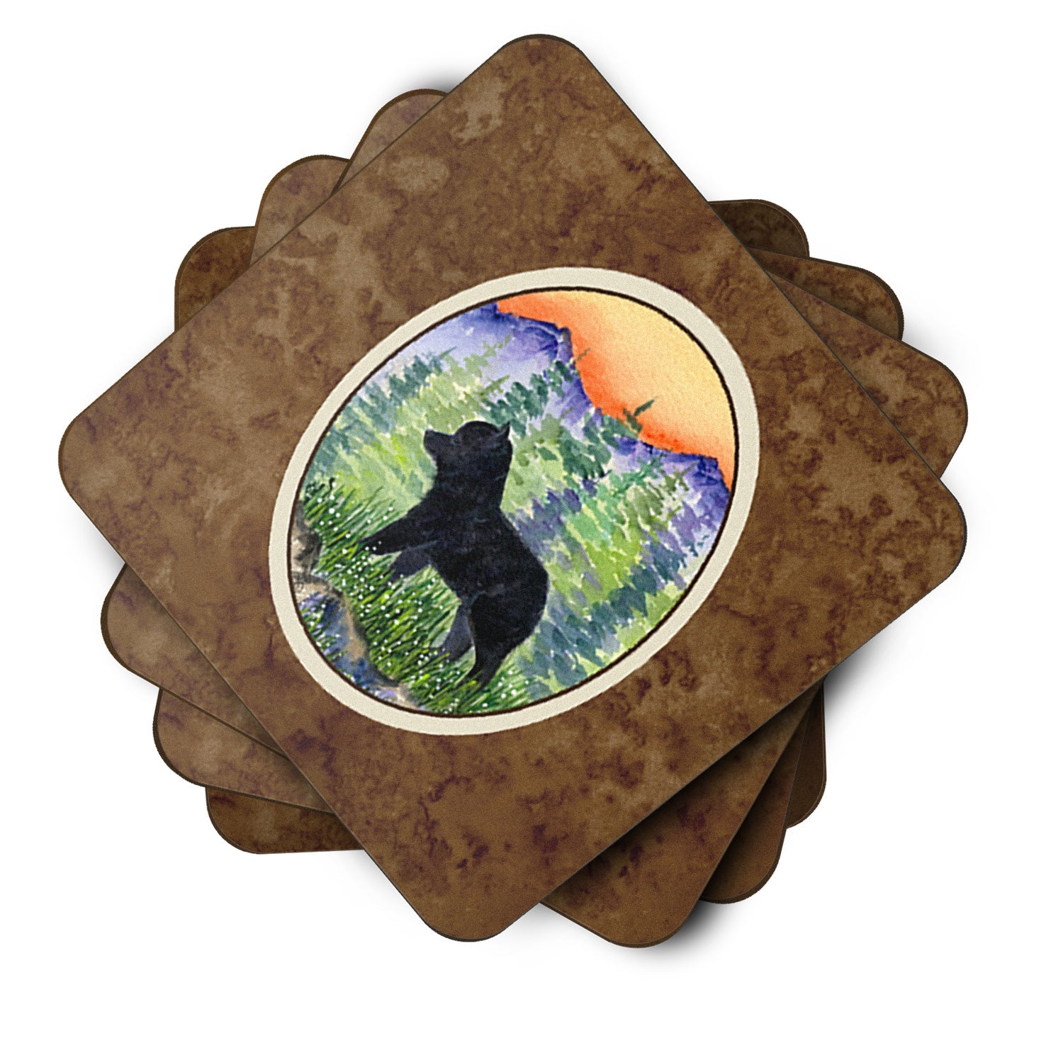 Schipperke Foam Coasters Set of 4 Cup Coasters for Indoor Outdoor, Tabletop Protection, Anti Slip, Mouse pad Material