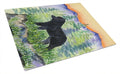 Schipperke Cutting Board Tempered Glass Kitchen Cutting Surface, Heat Resistant Chopping, Non-Slip Feet, Food Prep & Serving