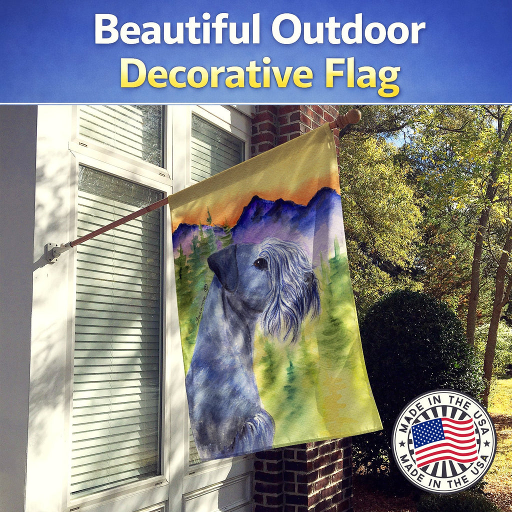 Cesky Terrier House Flag 28x40 Porch Sleeve Pole Decorative Outside Yard Banner Artwork Wall Hanging, Polyester